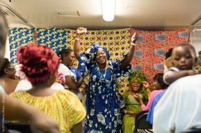 Women celebrating at an OBF Dress Ceremony.